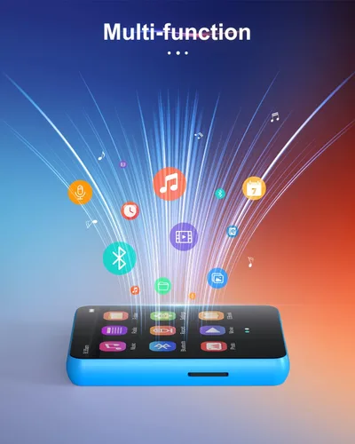 Vista 7 de Reproductor MP3 de 64 GB con pantalla táctil completa de 2.4", reproductor de música con Bluetooth 5.3, reproductor de música portátil con calidad