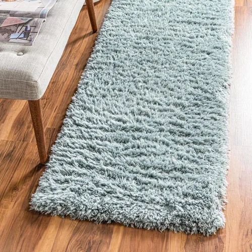Vista 35 de Rugs.com - Alfombra de la colección Infinity, alfombra de pelo mullido sólida de 2 x 3 pies, color azul Egeo, perfecta para salas de estar
