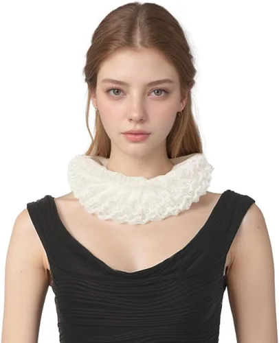 Vista 38 de BLESSUME 1 cuello de encaje renacentista con volantes