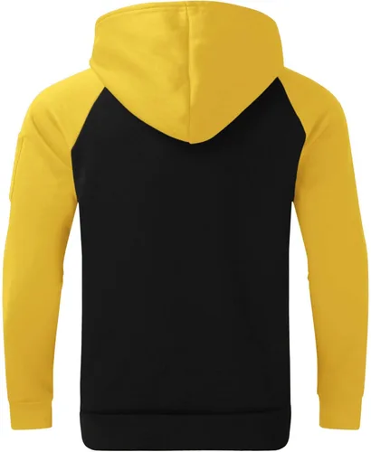 Vista 4 de Muscularfit Sudaderas con capucha grandes y altas para hombre, con bloques de color, manga larga, para gimnasio, entrenamiento, casual, ligera, 2023
