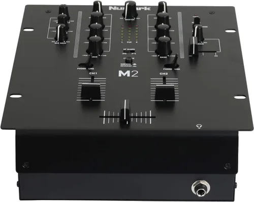 Vista 2 de Numark M2 - Mezclador DJ de 2 canales para scratch, montable en rack con ecualizador de 3 bandas, entrada de micrófono y crossfader reemplazable