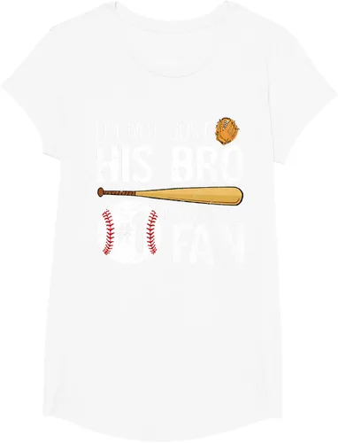 Vista 27 de Camiseta Baseball Brother I'm Not Just His Bro I'm His Number One Fan, Negro