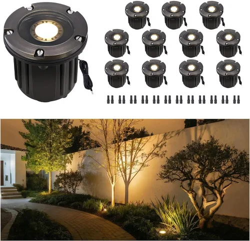 Vista 20 de Gardenreet - Luces de pozo de latón, 12 V de bajo voltaje con cable 2700 K