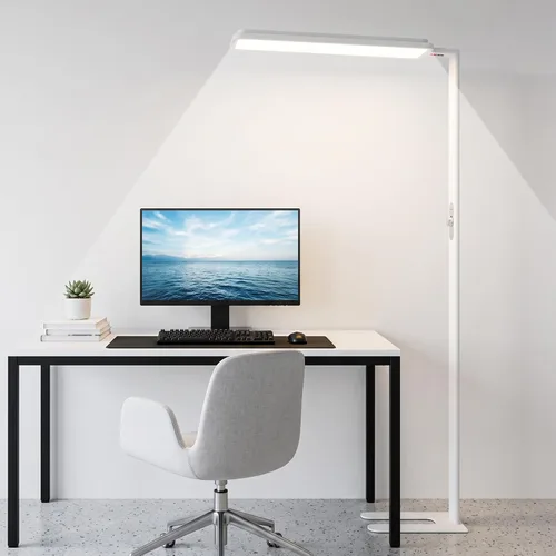 Vista 11 de Lámpara de escritorio LED para arquitecto, luz de tarea de doble cabeza Negro