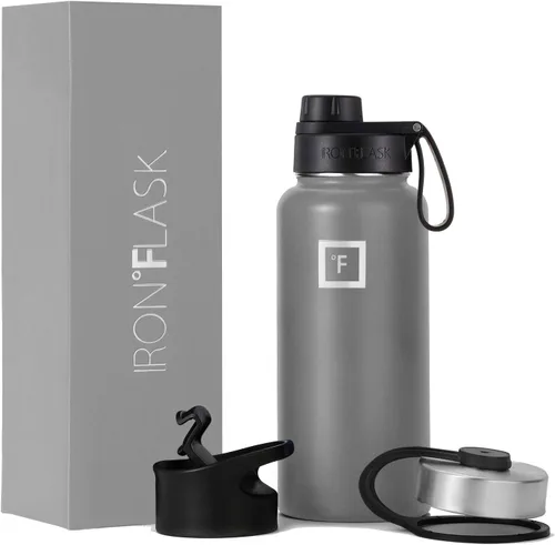 Vista 68 de IRON °FLASK Botella de agua de boca ancha de 32 onzas con pajita Aurora