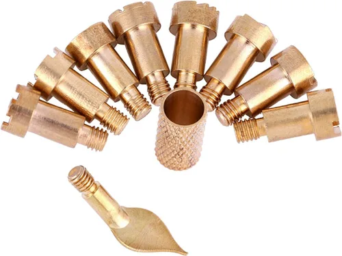 Vista 3 de Puntas de pluma de leña, 23 piezas de punta para quemar madera, puntas de pluma de combustión de madera, pirografía, trabajo tallado, kit