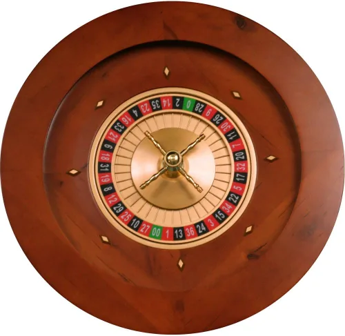 Vista 2 de Trademark Poker - Rueda de ruleta de madera de lujo de 19,5 pulgadas
