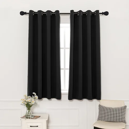 Vista 84 de Pickluc - Paneles de cortinas opacas con ojales, cortinas para bloquear la luz para el dormitorio, aisladas térmicamente, reducción de ruido