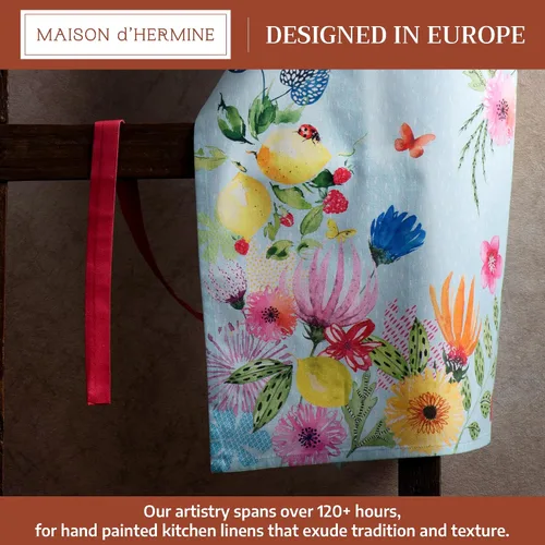Vista 1254 de Maison d' Hermine Delantales para mujer con bolsillo, 100% algodón (27.50 x 31.50 pulgadas)