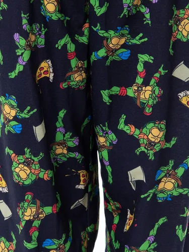 Vista 4 de Nickelodeon - Conjunto de pijama de pizza para niños con diseño de tortugas ninja