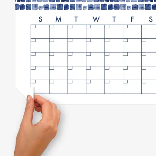 Vista 4 de RoomMates RMK4879SCM - Calcomanías de pared con calendario mensual de acuarela de borrado en seco