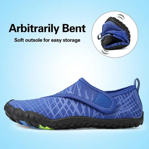 Vista 5 de Zapatos acuáticos para niños y niñas, suela ligera y cómoda, fácil de caminar, calzado acuático y deportivo antideslizante