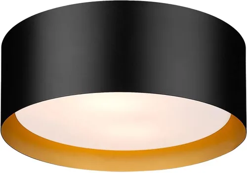 Vista 10 de Casia Luces de techo empotradas para dormitorio, montaje empotrado cerca del techo en acabado de metal de bronce aceitado con vidrio esmerilado