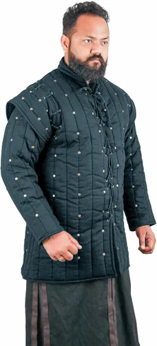 Vista 2 de Capa acolchada gruesa de Gambeson Aketon Chaqueta Armadura Tela de algodón