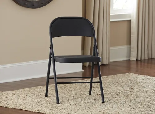 Vista 2 de Cosco Products Mesa con tabla superior de PVC de 20" x 48" con altura ajustable, Acero, Negro