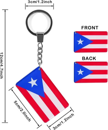 Vista 2 de Llavero con la bandera de Puerto Rico (2 unidades), Puerto Rico