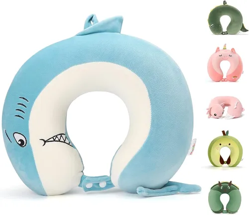 Vista 13 de Almohada de cuello de viaje de espuma viscoelástica para adolescentes y Pingüino