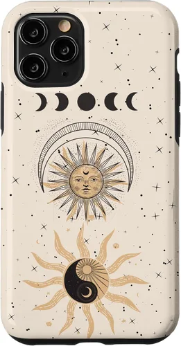 Vista 29 de Mystical Tarot Card Aesthetic Sun Moon Phases Yin Yang Space Case for iPhone 17