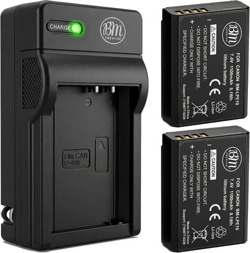 Vista 9 de BM Premium Batería LP-E10 para Canon EOS Rebel T3, T5, T6, T7, T100, Kiss X50, Kiss X70, T100, EOS 1100D, EOS 1200D, EOS 1300D, EOS 1500D, EOS