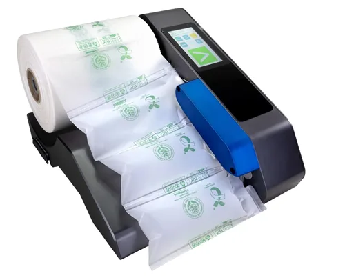 Vista 14 de IDL Packaging EcoWave-8.3 Almohadas de aire para embalaje, 15 pulgadas de ancho y 1300 pies de largo con película neutra de CO2 (1 rollo), bolsas
