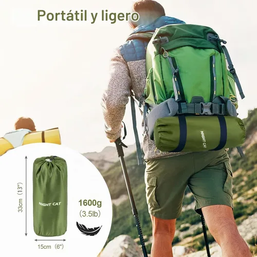 Vista 4 de Night Cat Colchoneta Inflable Doble para Dormir Almohadilla Cama con Bomba de Pie y Almohada Doble para Camping, Mochilero, Senderismo