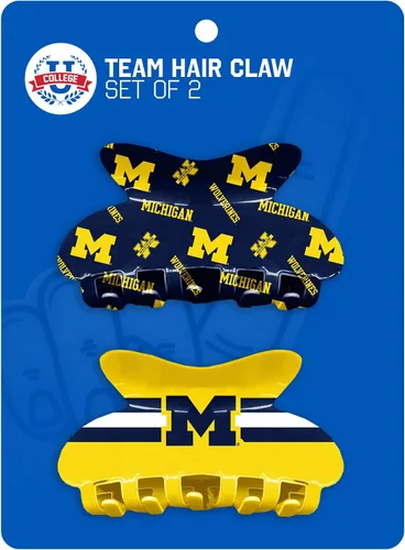 Vista 3 de Littlearth Juego de pinzas para el cabello del equipo NCAA Michigan Wolverines