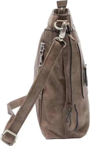Vista 3 de Browning Women's Concealed Carry Catrina Purse, Premium Holstered Handbag With Safety Locking Option Marrón desteñido