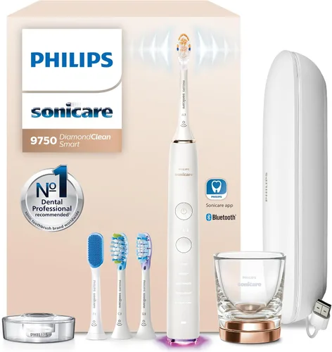 Vista 13 de Philips Sonicare DiamondClean Smart 9750 Cepillo de dientes eléctrico, cepillo de dientes sónico con aplicación, sensor de presión, detección