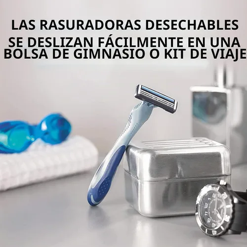 Vista 4 de BiC Flex 3 - Afeitadora desechable para hombre (4 unidades), paquete de de 3