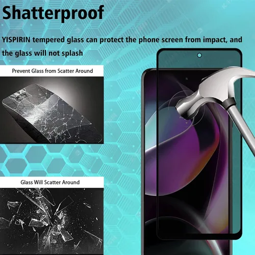 Vista 5 de Paquete de 2 protectores de pantalla de privacidad para Motorola Moto G 5G 2022 [dureza 9H] HD [negro] película de vidrio templado privado antiespía