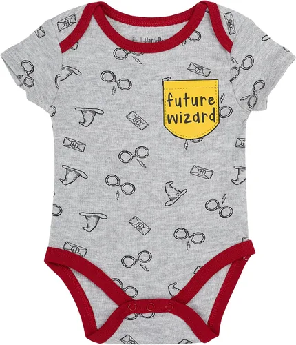Vista 3 de Harry Potter Paquete múltiple de body de manga corta para bebé niña o niño