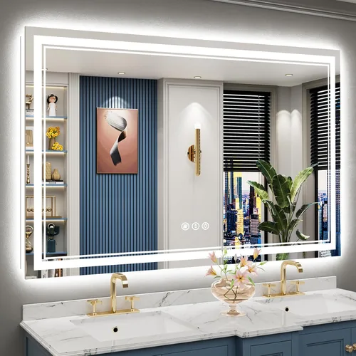 Vista 102 de 24x32 LED Bathroom Mirror, Backlit & Front Lit Lighted Mirror Retroiluminado+luz frontal