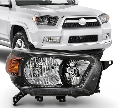Vista 8 de Faro delantero transparente carcasa negra para Toyota 4Runner 2010