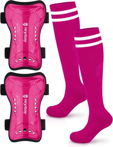 Vista 19 de Hryrbay Kids Soccer Shin Guards and Socks Toddler Soccer Shin Pads Protective Defender Gear for Boys Girls Ages 3-15 Great for Training, Matches