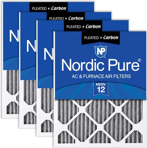 Vista 67 de Nordic Pure 20x20x1 (Tamaño real: 19 1/2 x 19 1/2 x 3/4) Filtros de aire para caldera/aire acondicionado Poly Green MERV 6 – Reduce el polvo