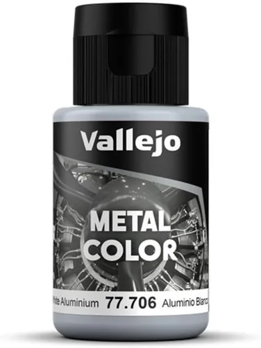Vista 13 de Vallejo - Color Metálico Aluminio 32 ml (1.08 fl.oz.) Reproduce fielmente diferentes acabados metálicos