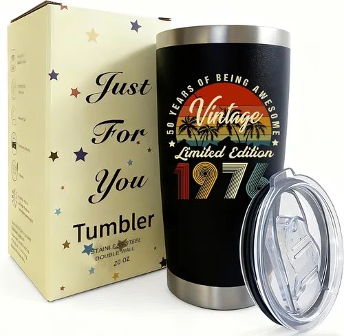 Vista 2 de Regalos de cumpleaños número 50 para hombres y mujeres – Decoración de cumpleaños 50 en 1976, ideas para él, regalo para hombre que cumple 50 años
