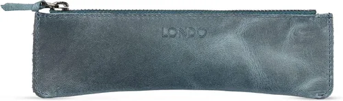 Vista 13 de Londo Estuche para bolígrafos y lápices de piel de vaca genuina con cremallera, soporte delgado para pluma estilográfica, bolsa para lápices Negro