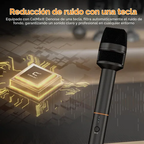 Vista 3 de COMICA Revo S Micrófono de mano inalámbrico, micrófono profesional de entrevista de mano para iPhone16 15, teléfonos Android, computadoras