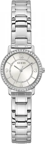 Vista 19 de GUESS Reloj analógico de silicona dorada y negra Negro/Oro/Champán