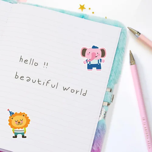 Vista 8 de SuperStyle Diario de Escritura, Regalo para Niñas de 6 7 8 Años, Cuaderno de Oso con Candado Diario Secreto Diario de Escritura Regalo de Cumpleaños