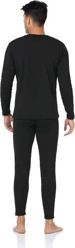 Vista 7 de Conjunto de ropa interior térmica para hombre, con forro polar largo, capa base de invierno, camisetas y pantalones de senderismo, entrenamiento