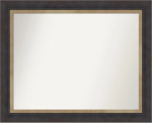Vista 105 de Amanti Art Espejo personalizado, espejo de baño negro Astor, espejo de pared o espejo de tocador de baño sobre el fregadero (25 x 25 pulgadas)