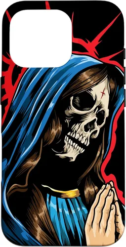 Vista 20 de Día de los Muertos - Praying La Calavera Catrina - Funda de Santa Muerte para iPhone 17