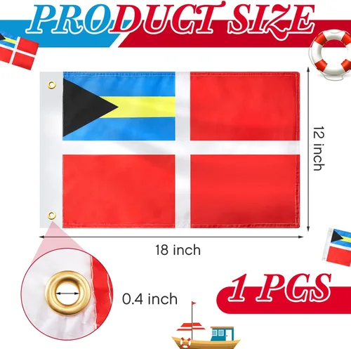 Vista 3 de Irenare 1 bandera de las Bahamas de las Bahamas de cortesía de poliéster para barcos registrados que visitan aguas extranjeras (12 x 18 pulgadas)
