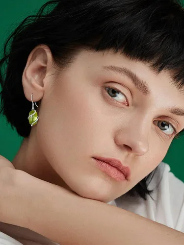Vista 7 de Aretes para mujer de plata de ley 925, delicados aretes colgantes de piedras preciosas, joyería fina, aniversario, cumpleaños, regalos de Navidad
