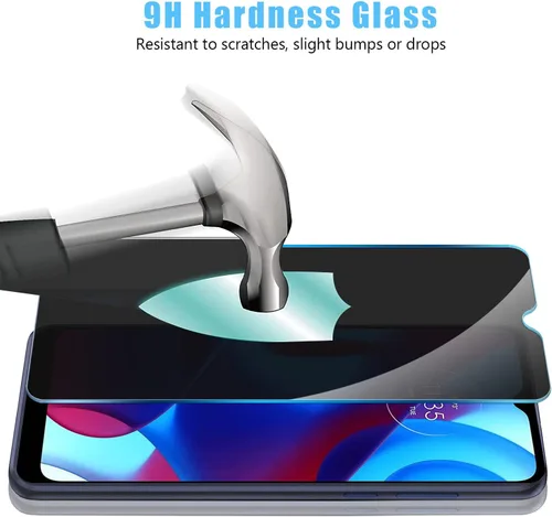 Vista 4 de Moonshield MOOISVS - Protector de pantalla de privacidad para Motorola Moto G Pure, película de vidrio templado Ultra HD, dureza 9H, compatible
