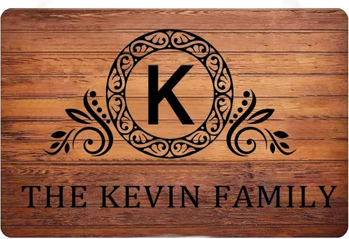 Vista 14 de Letreros personalizados personalizados con nombre de familia, círculo inicial para puerta delantera, nombre personalizado, arte de pared