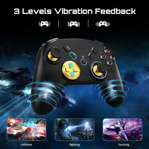 Vista 5 de Multi-Platform PC Wireless Controller, Bluetooth Gaming Controller, Compatible with Windows, iPad, Steam, Laptop, Mac, Tablet, and Smart TV, with