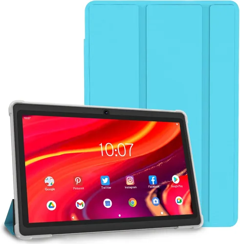 Vista 8 de Tablet de 7 pulgadas con estuche, tabletas Android de cuatro núcleos, 4 GB RAM 32 GB ROM 512 GB expandibles, pantalla IPS HD de 1024x600, 3500 mAh